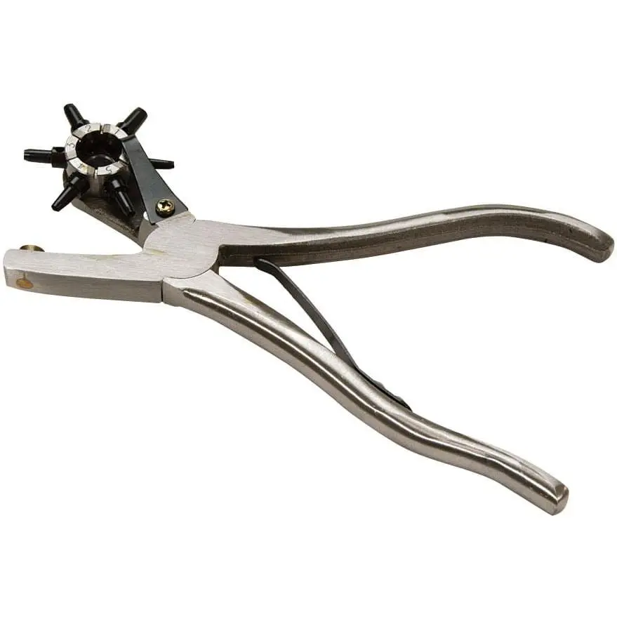 Jeffers Pro Rotary Leather Punch with 6 Punch Tubes for Tack & Leather Care Jeffers Pro Rotary Leather Punch with 6 Punch Tubes for Tack & Leather Care