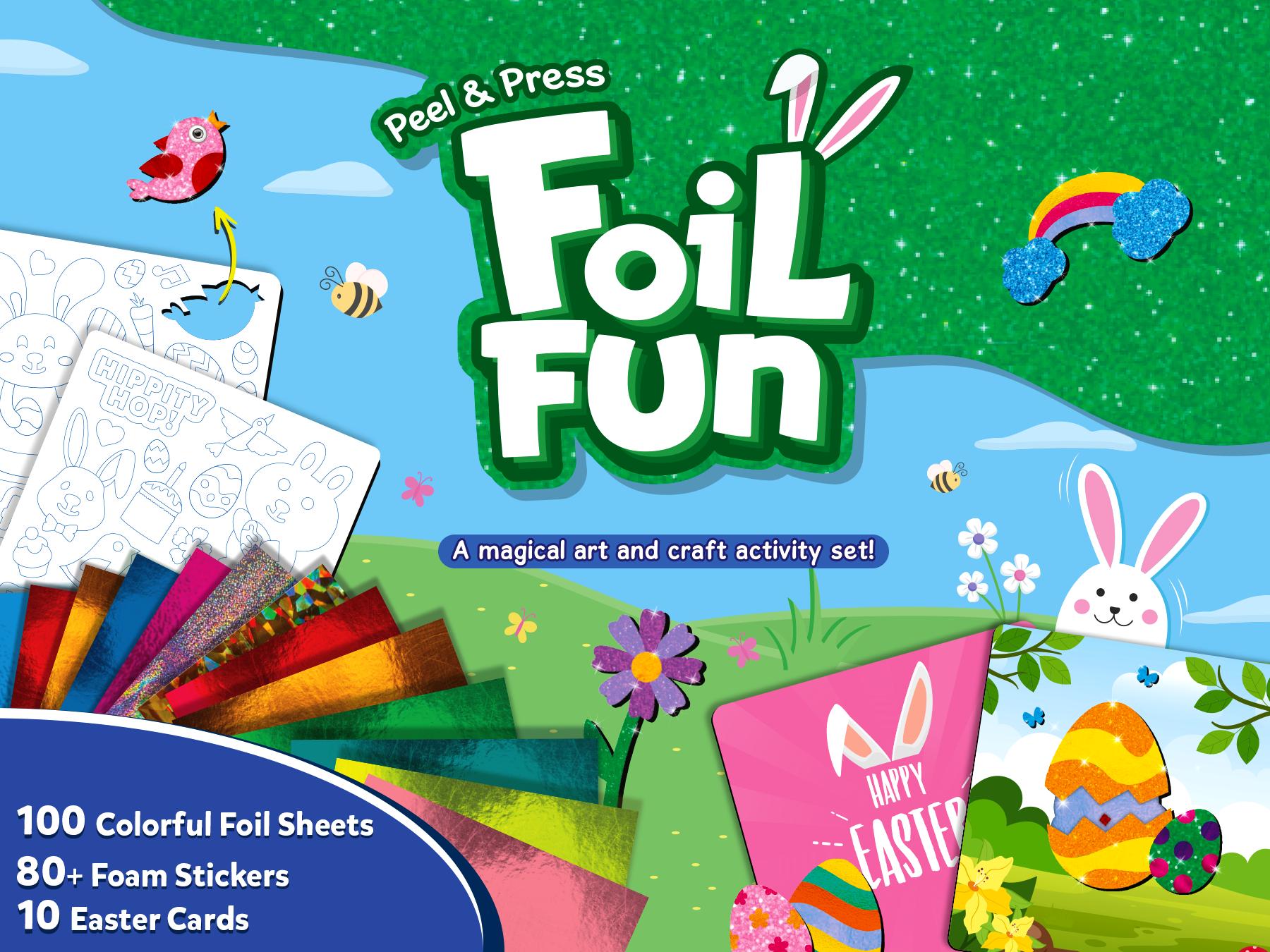 Easter Special Foil Fun - Skillmatics Art & Craft Activity, Mess-free Art, DIY Creative Kit for Kids Ages 4 and up