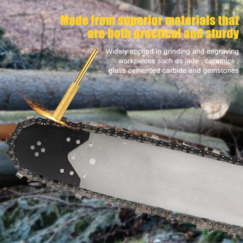 6 Pcs/30pcs Grinding Burr Set Diamond Sharp Rotary Burrs Bit with 1/8 Inch Shank Wear Resistant Burr Grinding Stone File Polishing Grinding Tool Grinding Bits for Chainsaw Stone Metal Wood