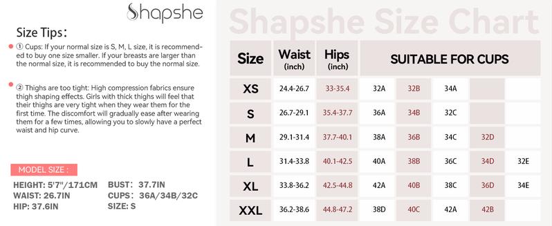 SHAPSHE Backless Plunge Seamless Shapewear Bodysuits Full Body Tummy Control Built In Bra with Plunge Low Back Body Shaper for Wedding Party