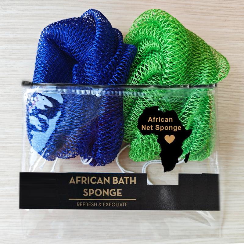 2 PCS Authentic African Exfoliating Net Bath Sponge
