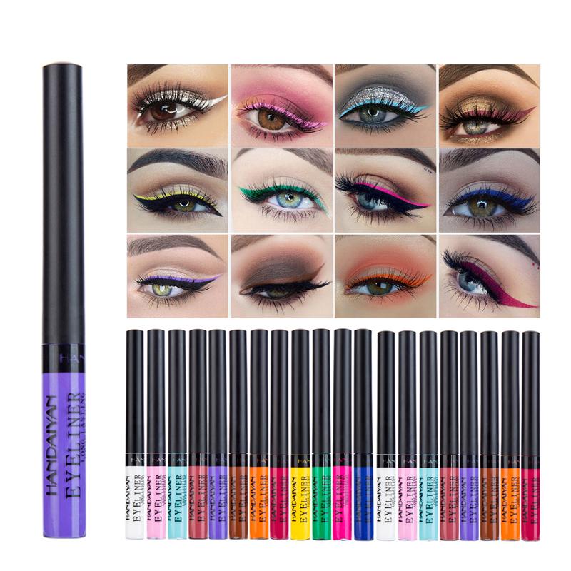 Christmas gift 12 Colors Matte Liquid Eyeliner Set Rainbow Colorful Neon Eyeliner Pencil Pigmented Waterproof Smudgeproof Long Lasting Gel Eye Liner Christmas Makeup Gift Kit for Women (Set A)