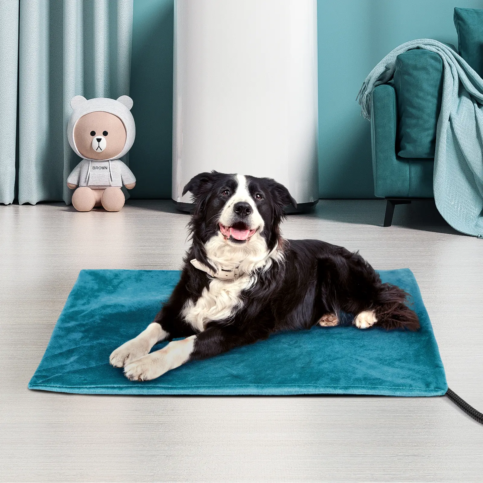 Pet Heating Pad for Dogs & Cats, MET-Certified Safe Heating Mat with Timer & Auto Shut-Off, Adjustable Temperature 86-131°F, Waterproof & Scratch-Proof, Soft Velvet Cover, Warm Bed for Small Medium Large Pets