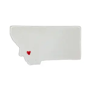 Butte Ceramic Fridge Magnet - Unique Handmade Montana State Decor Gift