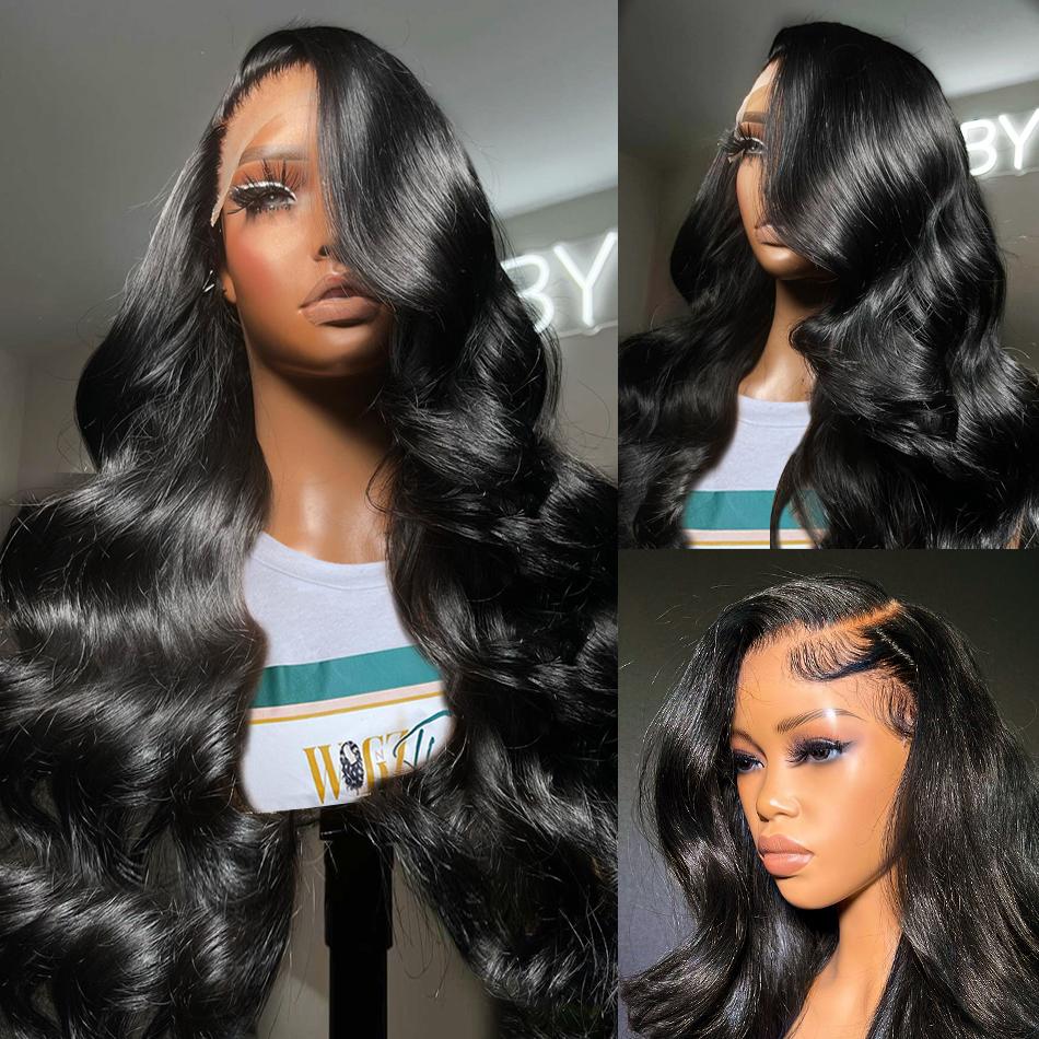 Bling Hair Body Wave 13x4 13x6 Hd Transparent Lace Front Wigs Human Hair Wig Brazilian 30 32 Inch Body Wave Lace Frontal Wig For Women 180Density