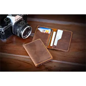 Handmade Slim Front pocket wallet, The Wilder Slim Wallet,  Antique Leather Card Sleeve, Minimalist Personalized Card Holder #08 minimalist wallet