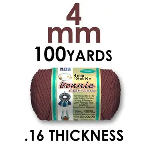 4mm Bonnie Braid 100 yard Macrame Cord 4mm Bonnie Braid 100 yard Macrame Cord