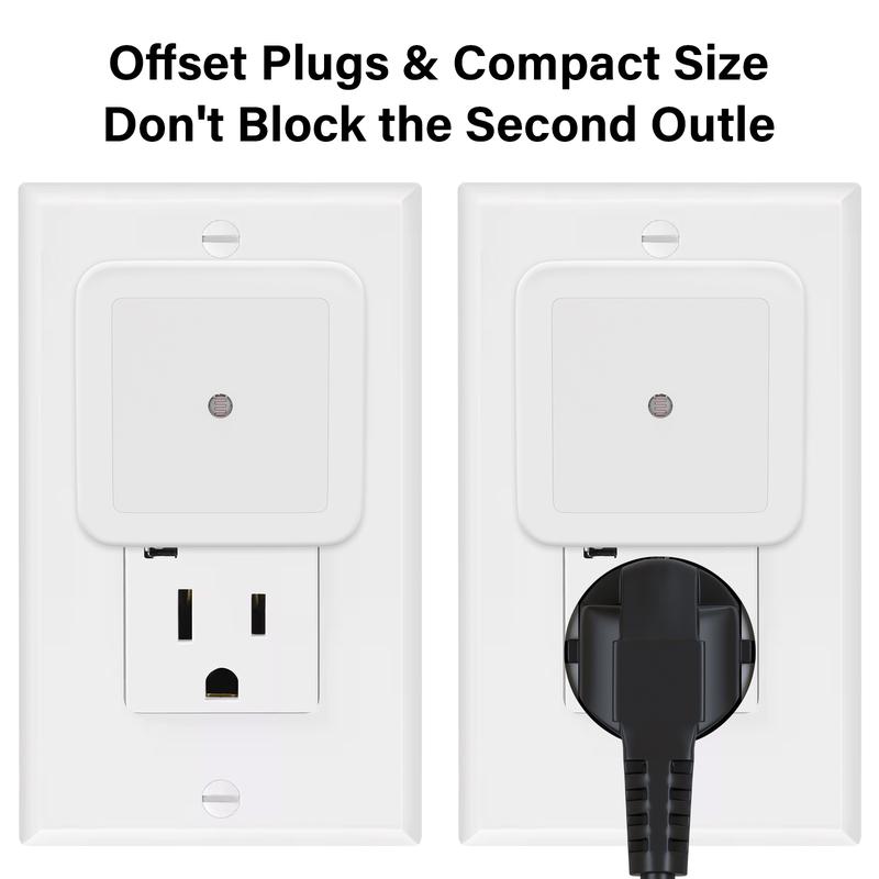 Night Light, Night Lights Plug into Wall 6-Pack, Plug in Night Light, Dusk to Dawn Nightlight Led Night Lights for Bedroom, Bathroom, Hallway Warm White Home Lighting