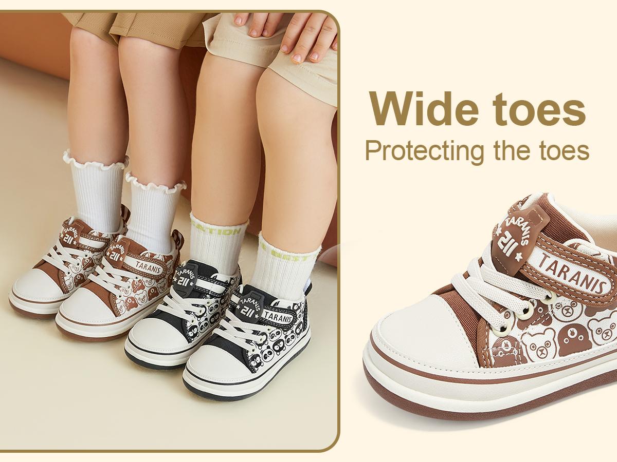 TARANIS Toddler Boys Girls Sneakers Kids Barefoot Shoes Wide Lightweight Comfortable Casual Walking Running Tennis Shoes