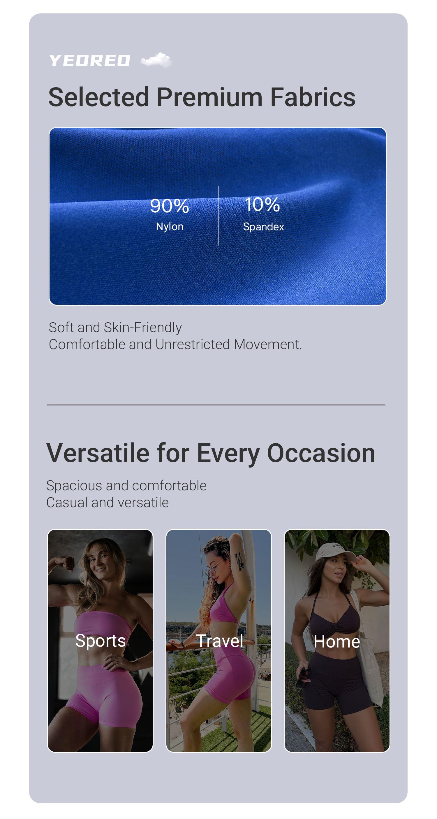 YEOREO SoftHue Seamless Workout Gym Shorts for Women Butt Lifting Hidden Scrunch  4.5" Impact Shorts Yoga Clothes