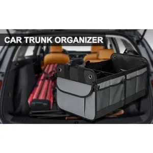 Car Trunk Organizer - Collapsible Car Organizer Trunk Storage with Pockets Bags, Portable Cargo Storage Box for SUV Sedan Auto…