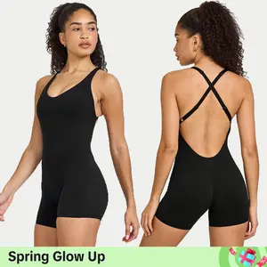 DEEFY UNIFIED SCOOP BACK ALL IN ONE 6" Fitness Gymwear Women Workout Sportswear Gym Outdoor Sports Yoga