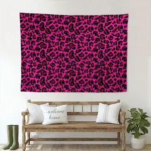 Y2K style leopard print pattern tapestry, interesting Lightweight Decoration wall hanging, dopamine art tapestry, suitable for living room, bedroom, college dorm, trippy room decor, creative gifts