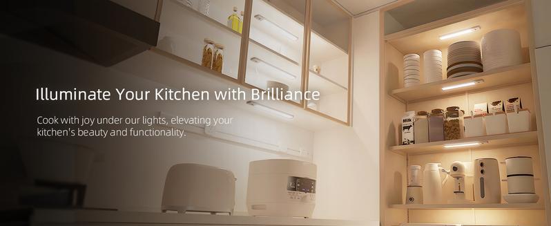 Closet Lights, 4 Pack LED Rechargeable UnderCabinet Lighting Wireless, 3 Color Temps Under Cabinet Lights, Easy Installation, Dimmer MotionSensor Light Indoor for Pantry, ChristmasDecorations, Black Friday, Kitchen, Bedroom