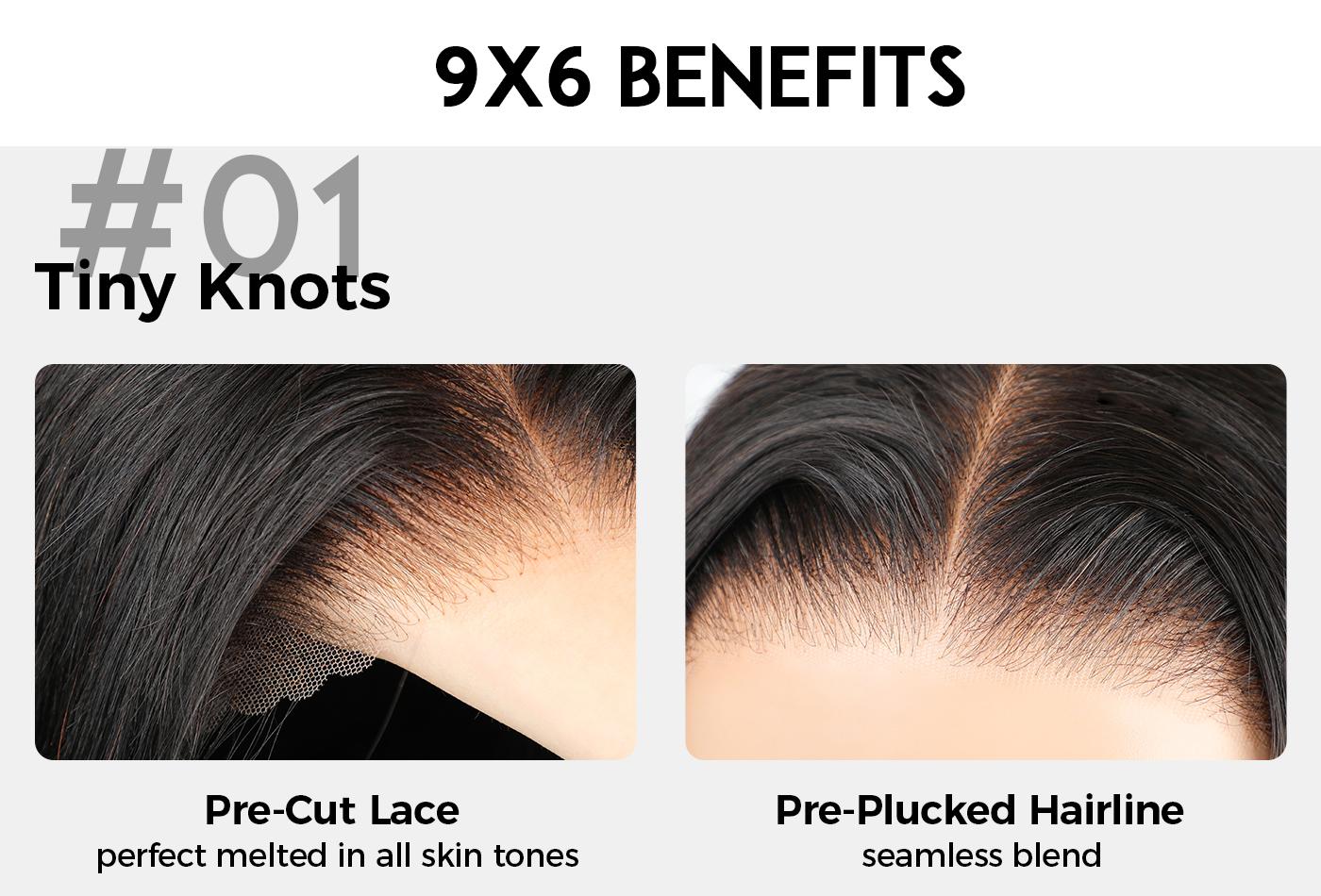 OQ Hair Highlight Balayage Color Body Wave Wig 200% Density Middle Part Wear Go T Part Lace Pre Plucked Human Hair Wigs With Smart Clips