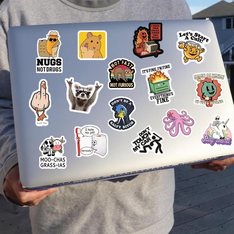 130pcs Funny Stickers for Adults, Prank Meme (Dirty) Hilarious Sticker Pack for Laptop, Hard Hat, Work, Water Bottles, Computers, Vinyl Waterproof Decals (130)