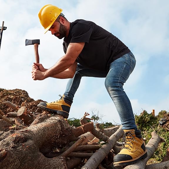 Men's Steel Toe Safety Work Boot Slip Resistant Puncture Utility Shoes Industrial Construction Outdoor botas de trabajo para hombre Safety boots