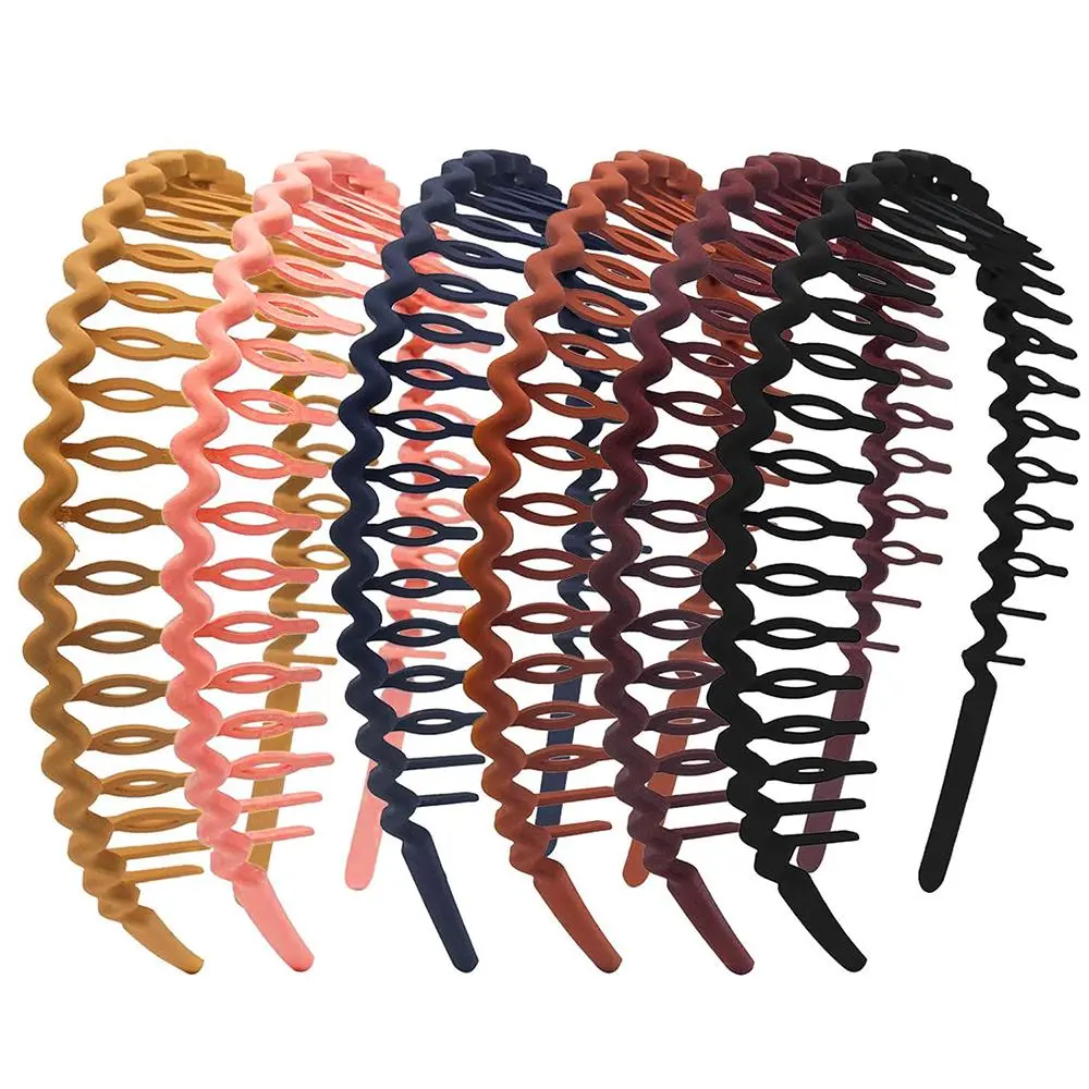Vintage Plastic Headbands, 10-Piece Multicolor Set for Women, Non-Slip Comb Hair Accessory with Durable Teeth that Resist Wear, Adds a Playful Vintage Edge, Adds Playful Vintage Edge