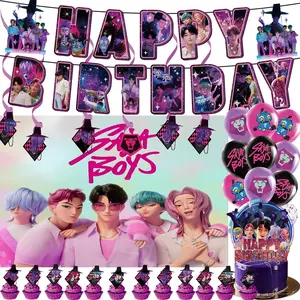 DHB Birthday Party Banner Decorations Background Spiral Hanging Ornament