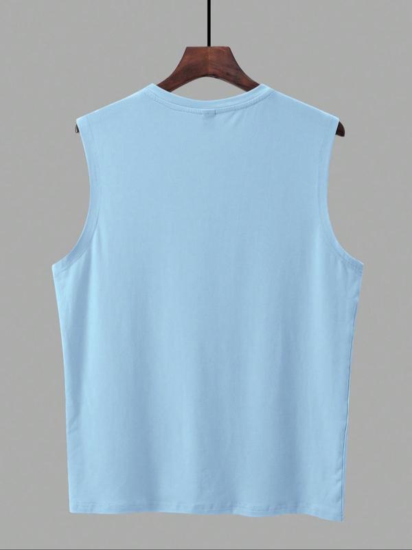 Men's Regular Fit Palm Tree Print Tank Top, Sleeveless Shirt, Casual Sleeveless Round Neck Top for Summer, Fashion Men's Clothes for Beach Vacation, Menswear Men's Regular Fit Palm Tree Print Tank Top, Sleeveless Shirt, Casual Sleeveless Round Neck Top for Summer, Fashion Men's Clothes for Beach Vacation, Menswear