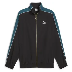 PUMA Mens T7 Play Paris Jacket Athletic Outerwear Casual - Black