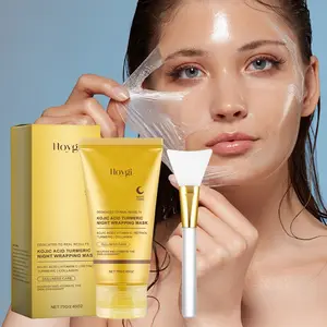 Kojic Acid Turmeric Gel Mask with Hydrolyzed Collagen Exfoliating Night Glow Overnight Peel Off Hydrating Firming Skincare