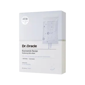 Dr.Oracle Niacinamide Recipe Brightening White Mask – Dark Spot & Dull Skin Sheet Mask with Niacinamide, Adenosine & Hyaluronic Acid, Hydrating Biocellulose Face Mask (10 Sheets)