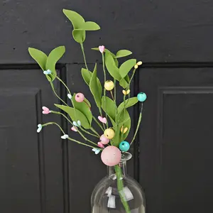 Easter Eggs and Herb Leaves Pick