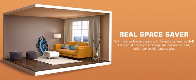 ANCHEER 40" Mini Trampoline for Adults Fitness - Heavy Duty Adjustable Handle Indoor Outdoor Exercise