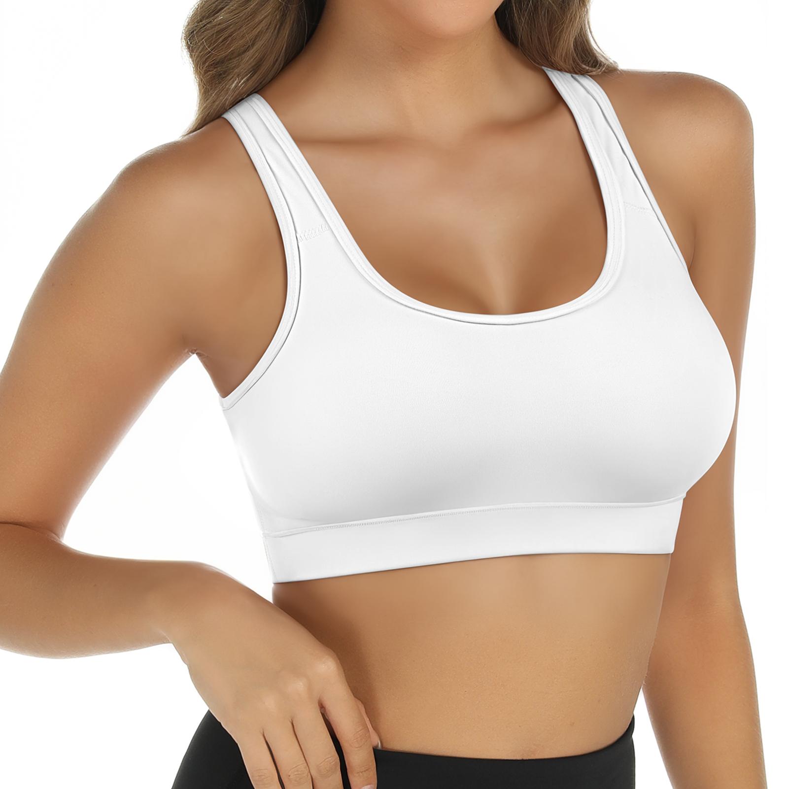 Womens Seamless Ribbed Longline High Neck Sports Bra - Racerback Padded Slim Fit Crop Tank Top with Built in Bra Black