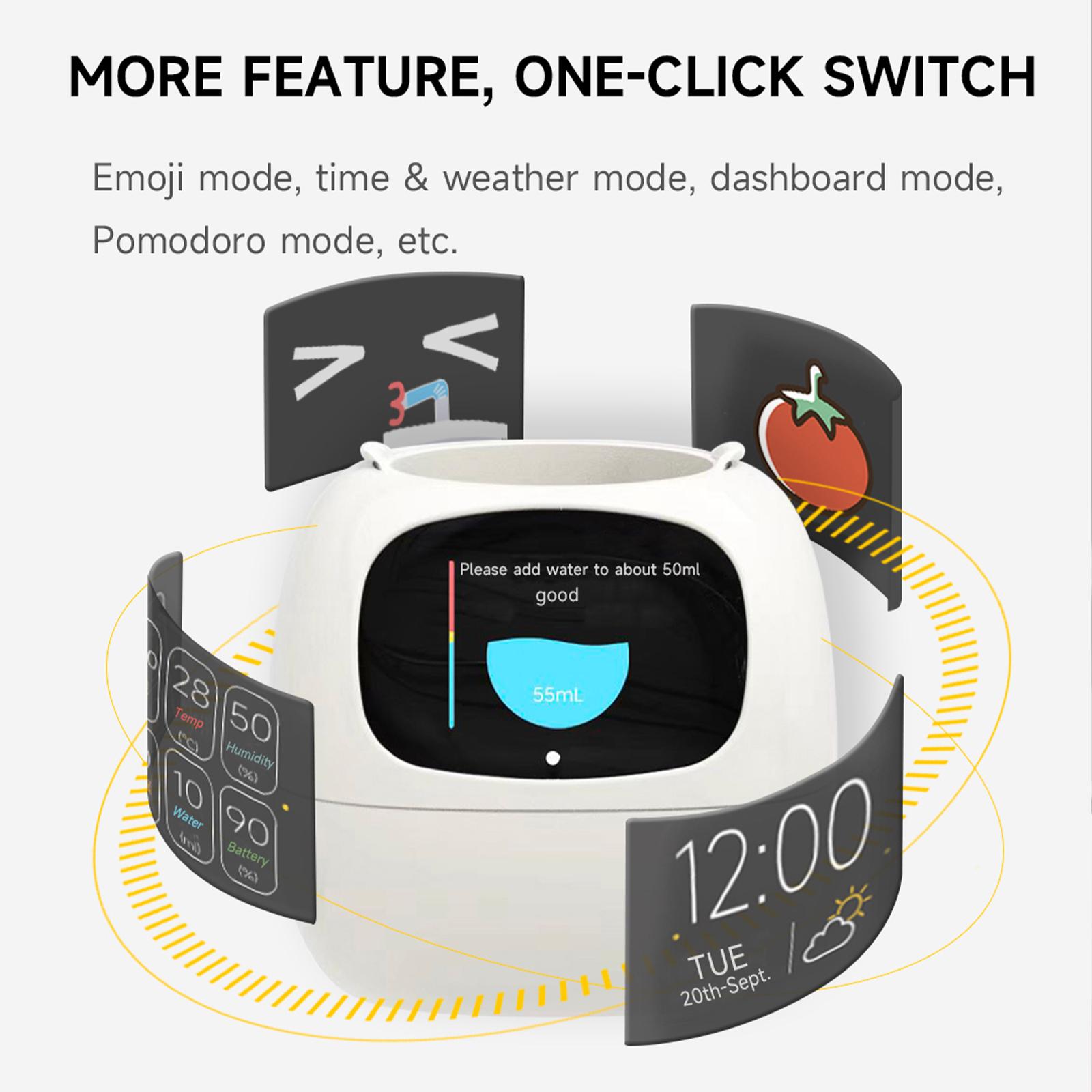 【FaddishDeal】Smart pets, flowerpots for guided plant care, cute virtual digital companions, neat desktop gifts. Home Houseplant Automation Springtok Flora Grow.