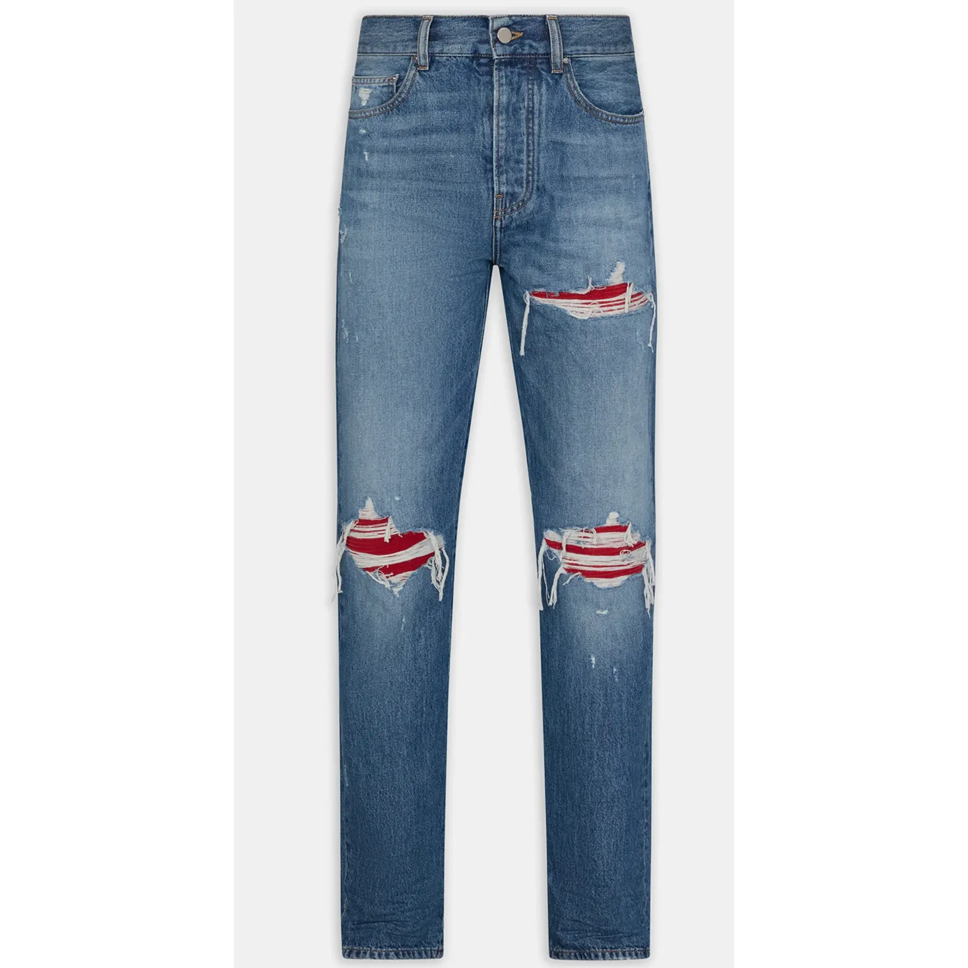 Mike Amiri Suede Straight MX1 Indigo Jeans Size 34 (MSRP: $1,290)