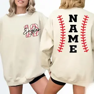 [ Note Custom] Custom Baseball Team Sweatshirt: Personalized Number and Name Hoodie, Family Matching Game Day Sweater