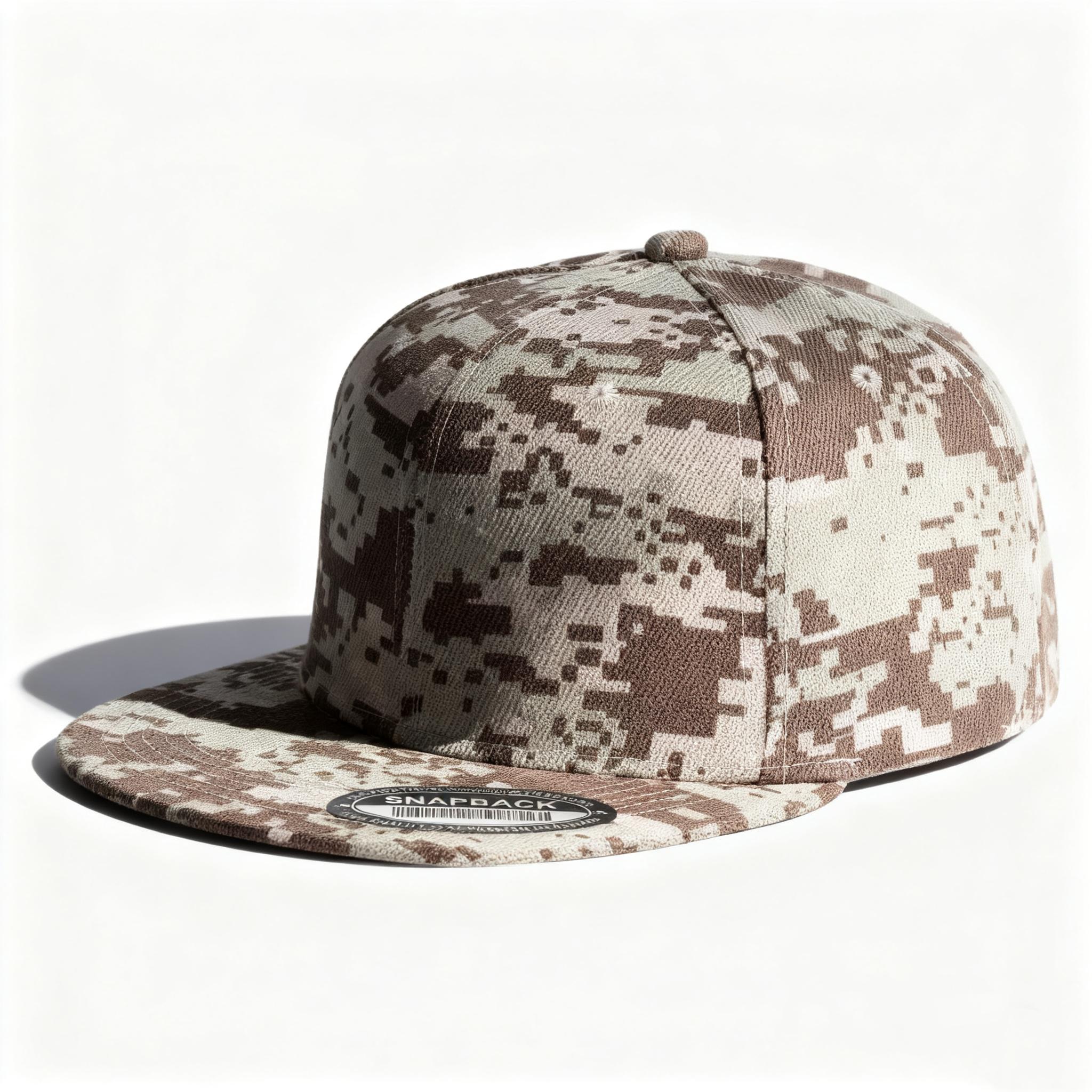 casual Camo Pattern Flat Bill Baseball Hat with Adjustable Strap for Custom Fit Trendy Plain Design Durable for Daily & Outdoor Wear trucker hat