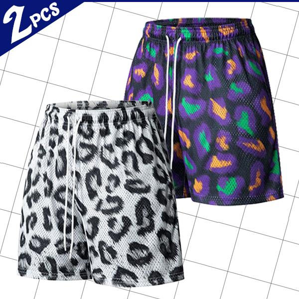 Hot Summer | 2-Pack Five-Point Mesh Shorts | Tide Play/Commuting/Dating | Light and Breathable Fabric | No Fleece | Comfortable Casual Pants