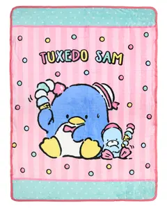 Sanrio Hello Kitty and Friends Tuxedo Sam and Chip Ice Cream Cute Throw Blanket 46"x60" Soft Fleece Throw Blanket for Bed Couch