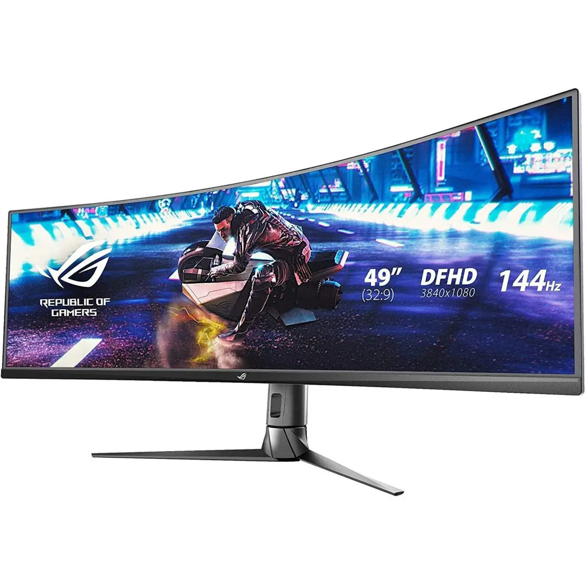 ASUS ROG Strix XG49VQ Super Wide Curved Screen Gaming Monitor, 49-in 32:9 VA HDR LCD Panel, 144Hz Refresh Rate, Desktop/Laptop Gaming Display