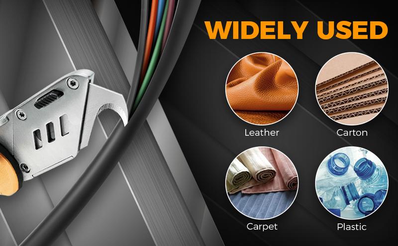 30PCS Utility Hook Blades, SK5 Carbon Steel Super Big Hook Trimming Blades, Safety Horn Knife Blade for Wallpaper, Cutting Carpets, Roofing, Industry Materials box cutter