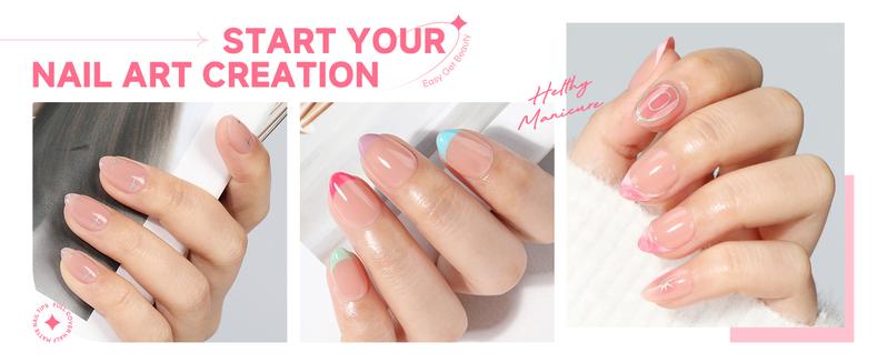 Extra Short Almond Nail Tips 12 Sizes 120Pcs Clear