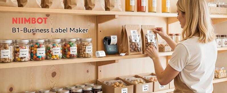 NIIMBOT B1Label Maker Machine with Tape, 2 inch sticker printer,Easy to Use for Office, Home, Business, 2 Inch Label Maker with 2'' x1.18'' Labels-230pcs/Roll NIIMBOT B1Label Maker Machine with Tape, 2 inch sticker printer,Easy to Use for Office, Home, Business, 2 Inch Label Maker with 2'' x1.18'' Labels-230pcs/Roll