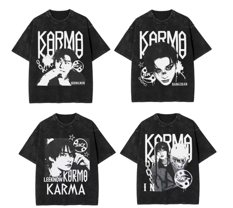 Kpop Music Karma Sweatshirt, Stay Album Shirt, Skz Concert Washed Shirt, World Tour 2025 Tee