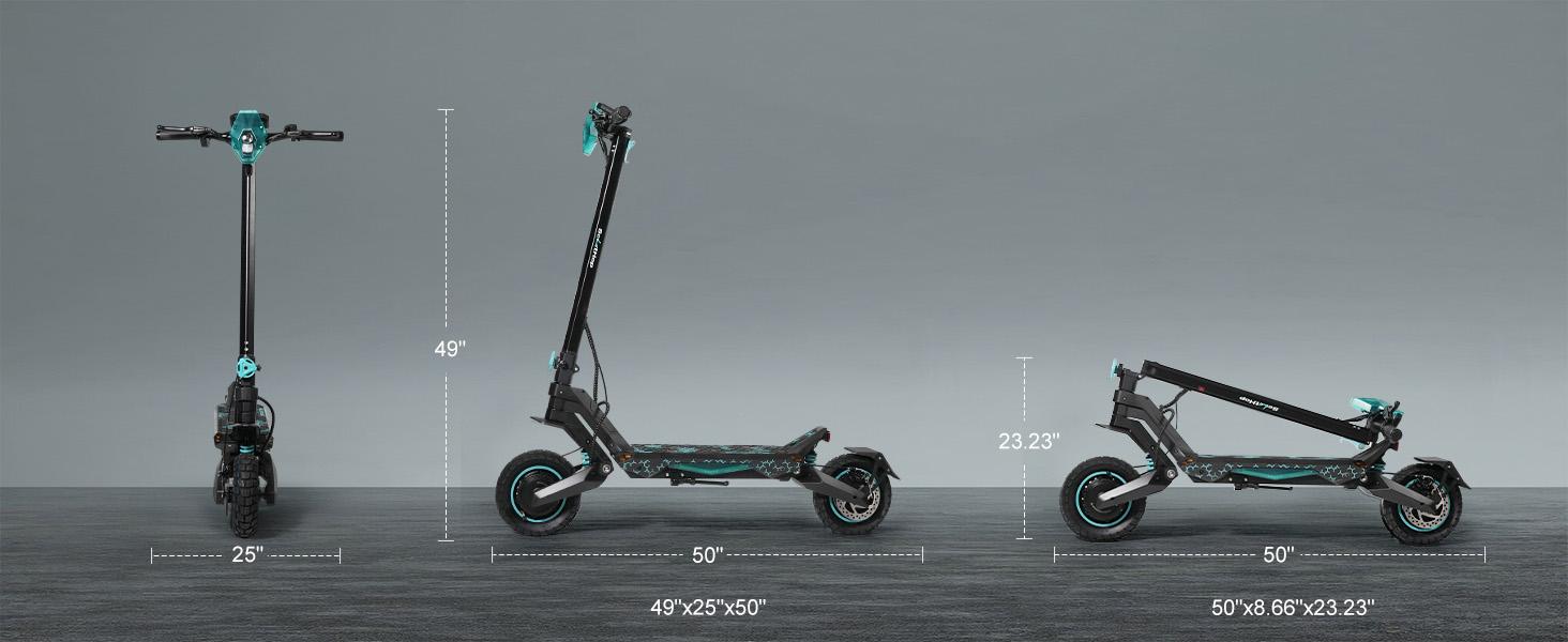 ScootHop G2/G2Pro Electric Scooter for Adults 800/1000W*2 Brushless Motor 10" Off-Road Tires 28/35MPH Range Foldable Commuter E-Scooter with LED Display Dual Braking System H Batteries New Year SpringStatements