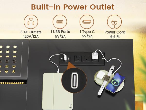 SEDETA 63-Inch L-Shaped Gaming Desk Computer Desk with 4 Drawers and Display Cabinet Executive Office Desk with Storage Shelves and LED Light