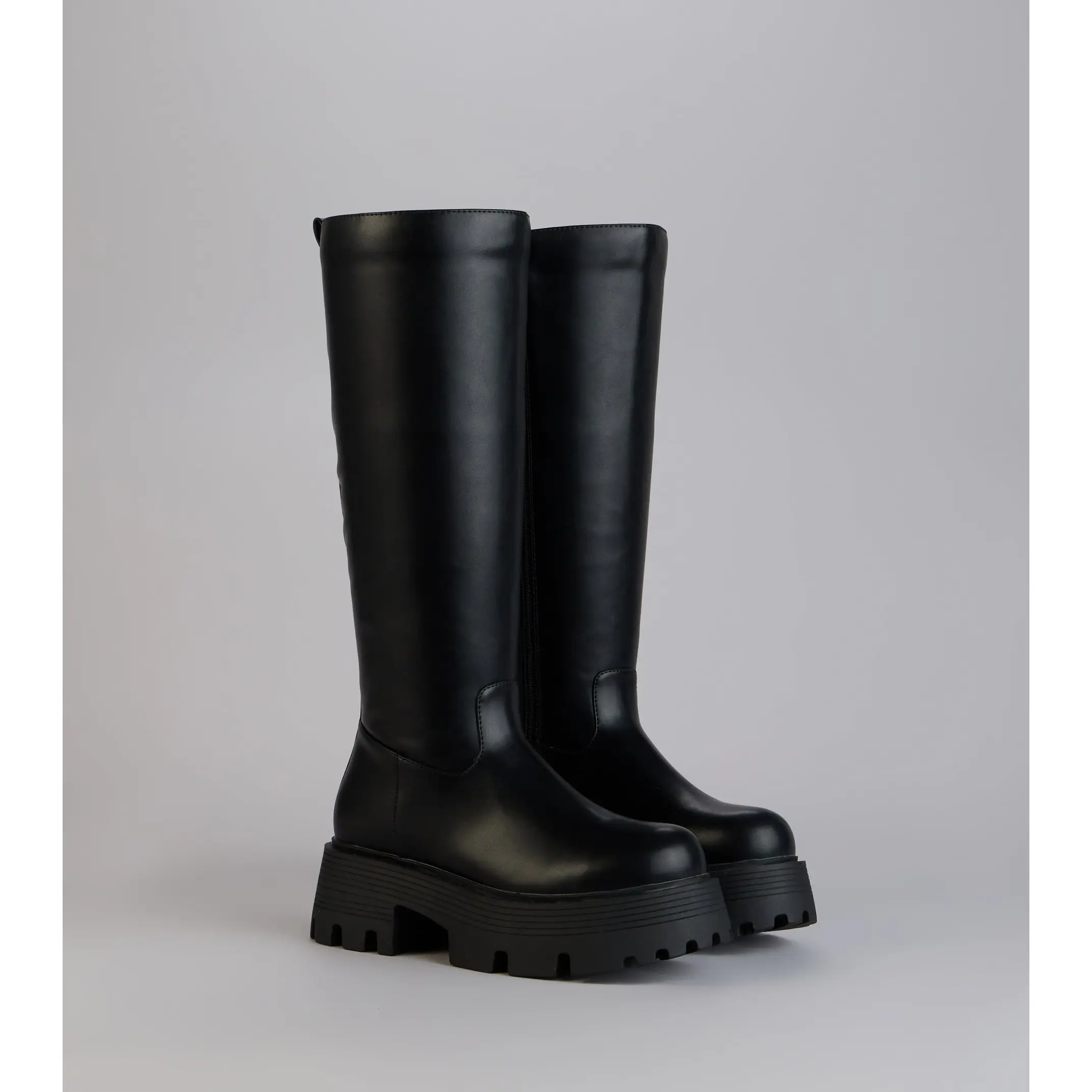 Built To Stomp Faux Leather Lug Boots