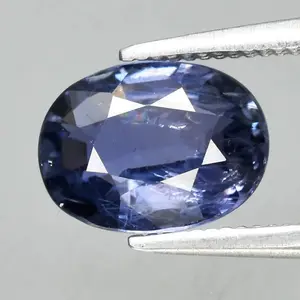 1.42ct ETW Bluish Violet Sapphire Gemstone – Oval Cut - Unheated