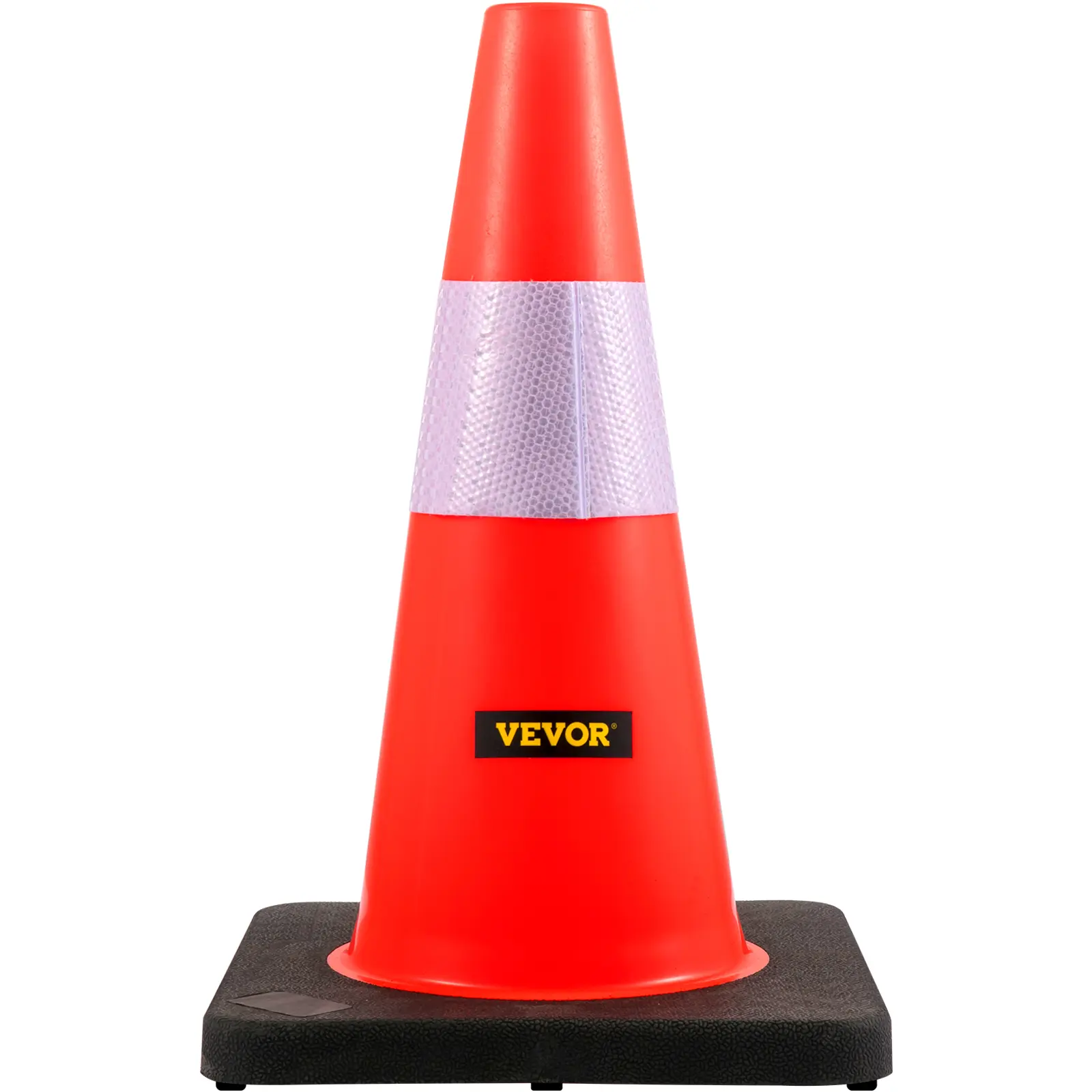 【Summerfinds】VEVOR Safety Cones 18 in/45 cm Height5 PCS PVC Orange Traffic Cone with Reflective Collar and Black Weighted BaseUsed for Traffic ControlDriveway Road Parking and School Improvement, Reflective Safety Cones, Rugged Safety Cones