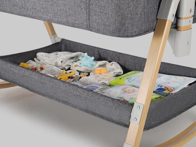 HARPPA 3-in-1 Foldable Baby Bassinet Bedside Sleeper, Rocking Bassinet with Mattress & Cover, Height Adjustable Bassinet for Baby with Wheels, Crib For Infant