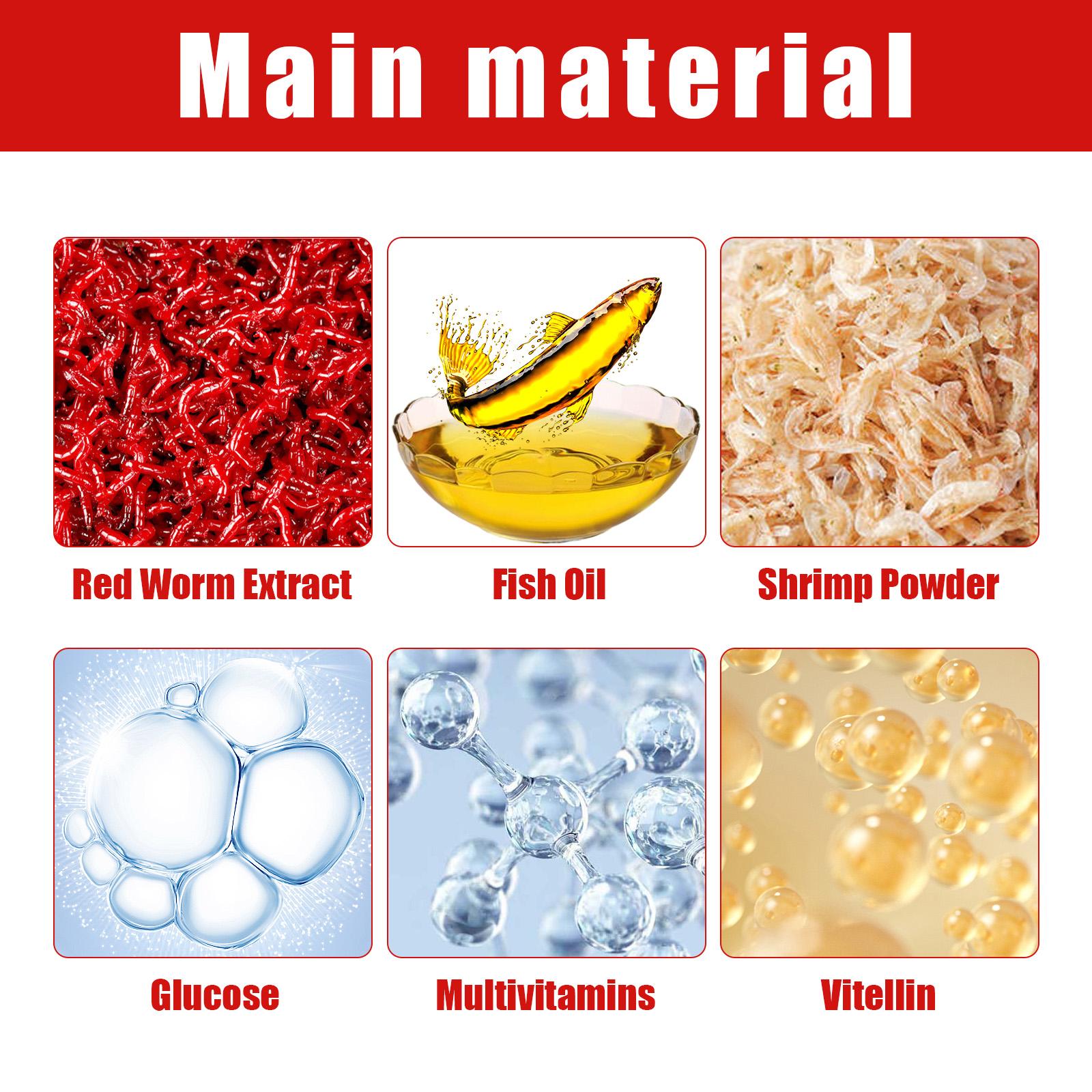 Fish Attractants, Concentrated Fishing Comprehensive Bait Fast Nesting Red Worm Liquid Thick Fishy Bait Opening Agent