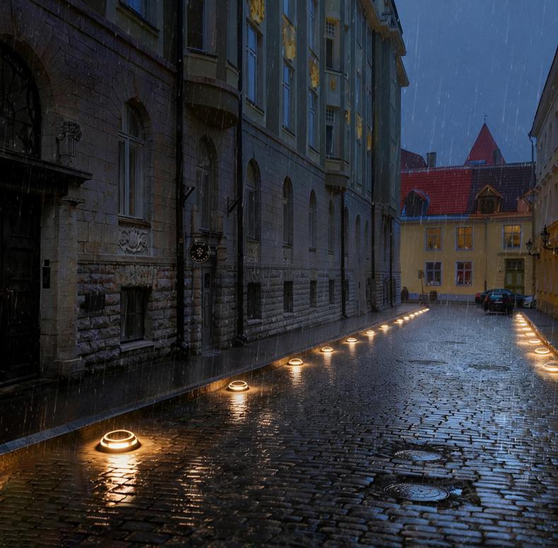 Solar Driveway Lights Outdoor, RGB Color Solar Deck & Dock Lights, IP68 Waterproof, 3 Dynamic Light Modes for Driveway, Walkway, Garden & Step