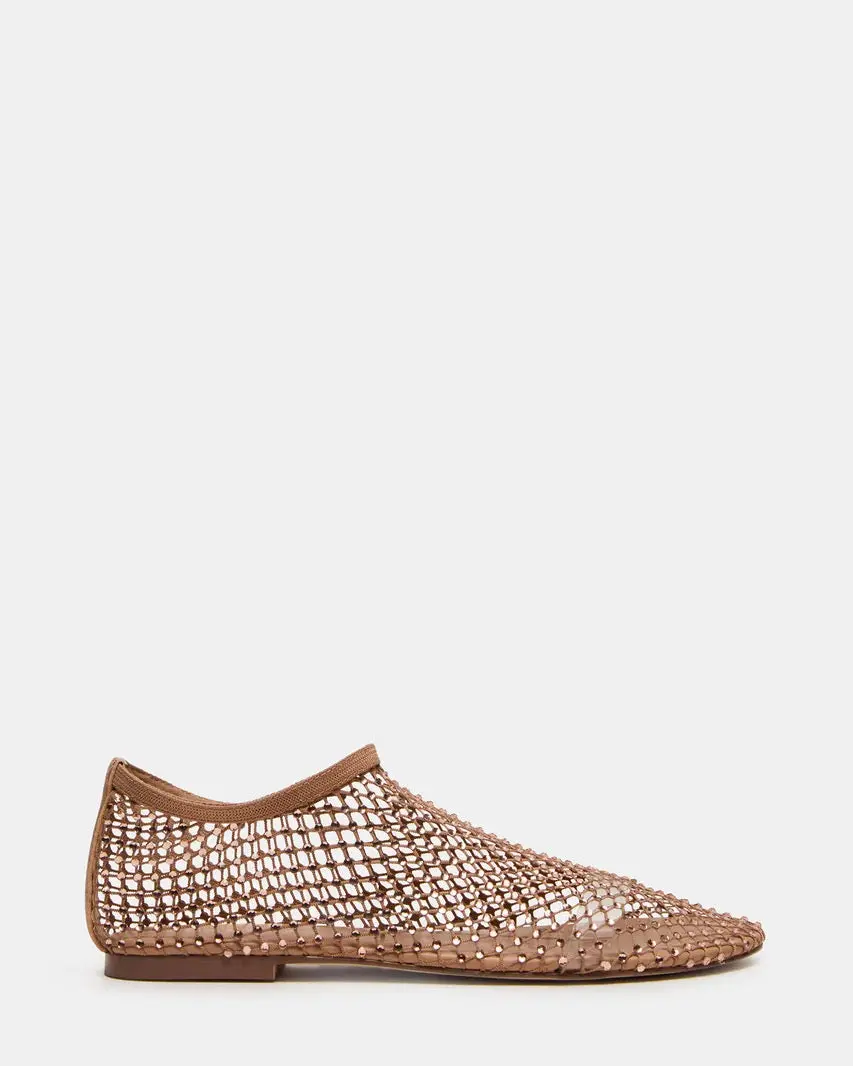 Women's Mino Rhinstone Synthetic Flats - Blush Pink Walking Shoes, Comfortable Daily Footwear